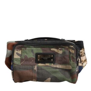Multicolor Camouflage Patchwork Logo Waist Fanny Pack Bag - Jag Couture London
