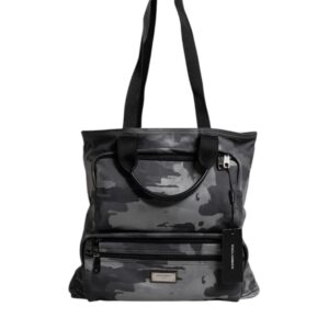 Black Camouflage Shoulder Strap Logo Plaque Bag - Jag Couture London