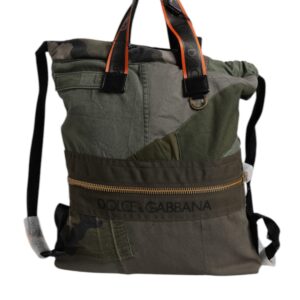 Military Green Patchwork Rucksack Backpack Bag - Jag Couture London