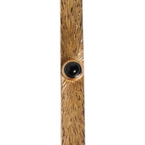 Black Sapphire Gold Tone Brass Tie Clip Bar