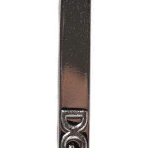 Silver Tone Brass Logo Branded Tie Clip Bar