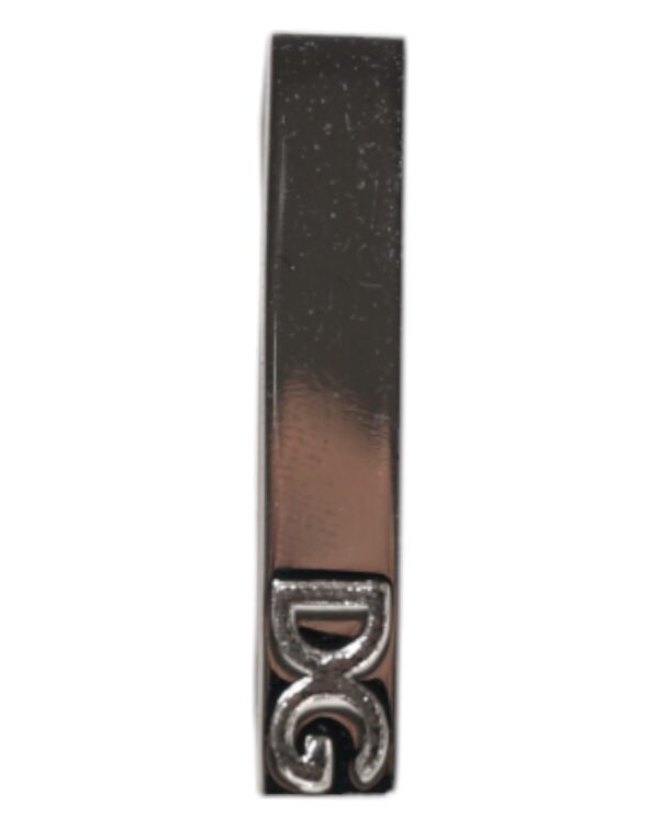 Silver Tone Brass Logo Branded Tie Clip Bar