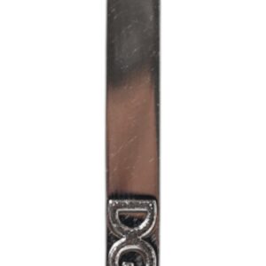 Silver Tone Brass Logo Branded Tie Clip Bar