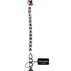Silver Brass Chain Dice Logo Embellished Charm Bracelet - Jag Couture London