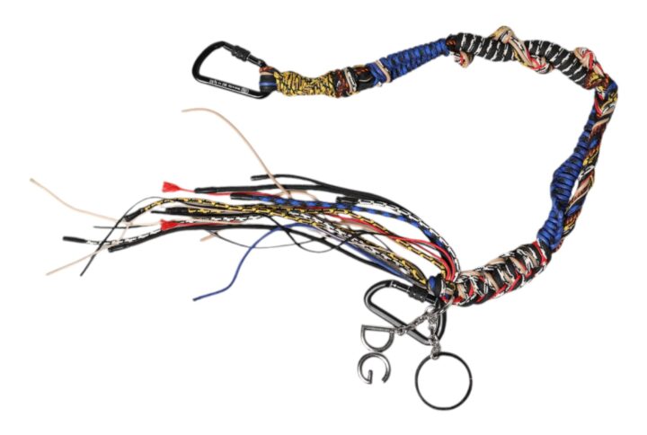 Multicolor Braided Rope Logo Bag Shoulder Strap - Jag Couture London