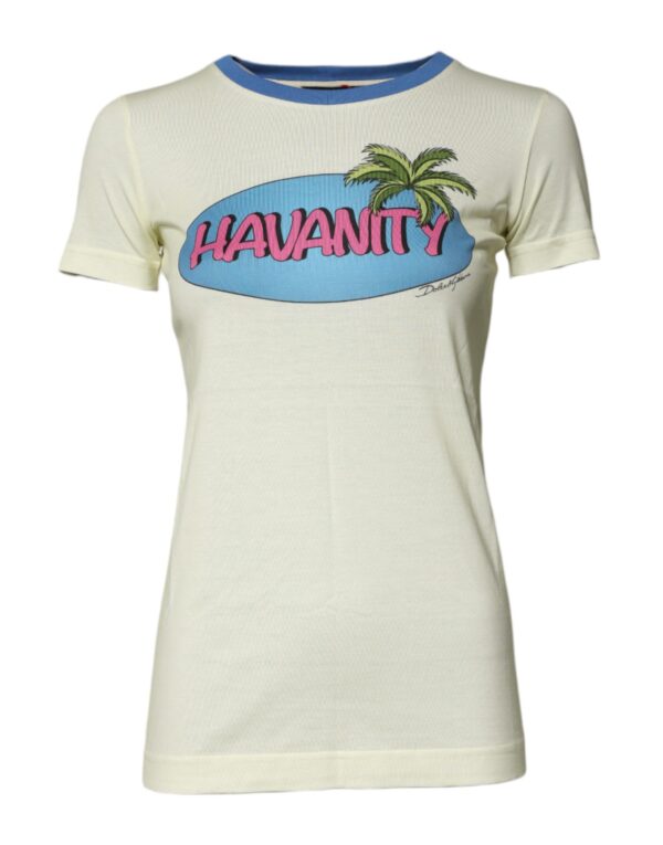 Light Yellow Cotton Short Sleeve T-shirt