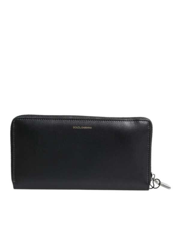 Black Blue Exotic Leather Embossed Continental Wallet