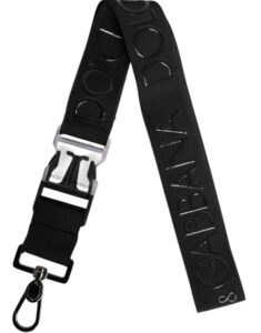 Black Stretch Polyester Rubberised DG Logo Keychain
