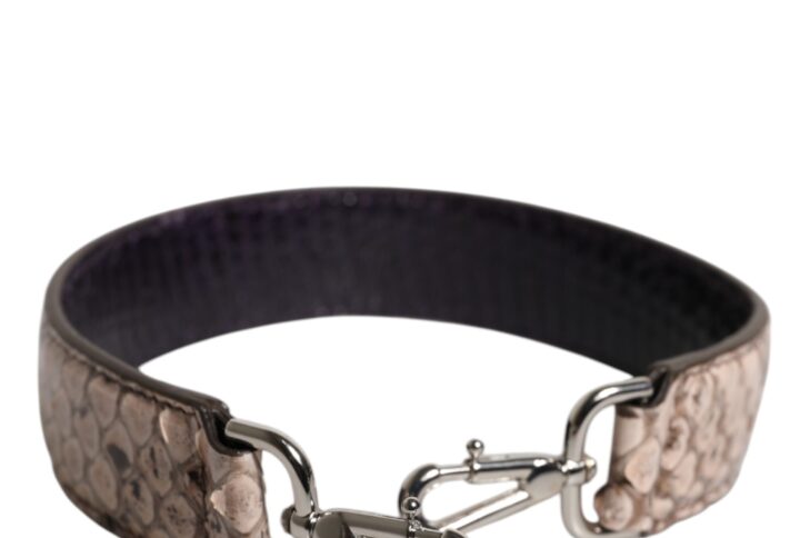 Black Cream Exotic Leather Bag Shoulder Strap | Jag Couture London – New York