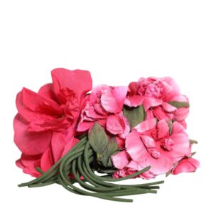 Multicolor Floral Applique Detail Tie Belt