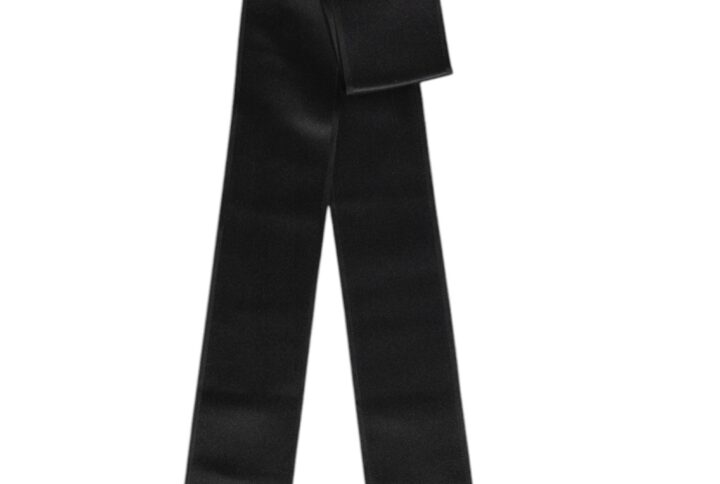 Black Satin Wide Waist Belt - Jag Couture London