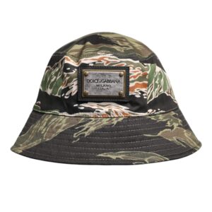 Multicolor DG Plaque Wide Brim Bucket Hat