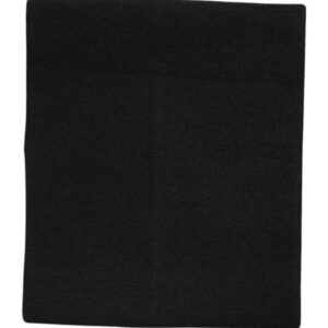 Black Cashmere Knitted Neck Warmer Foulard Scarf - Jag Couture London