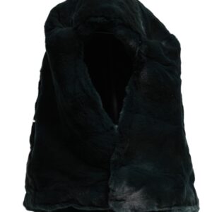 Black Weasel Fur Womens Beanie Hat - Jag Couture London