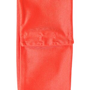 Orange Nylon Stretch Women Neck Warmer Scarf