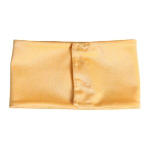 Yellow Nylon Stretch Women Neck Warmer Scarf