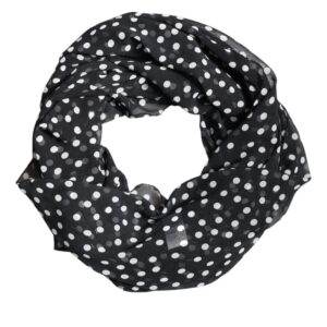 Black Polka Dots Polyester Wrap Shawl Scarf