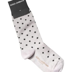 Gray Viscose Stretch Dotted Socks