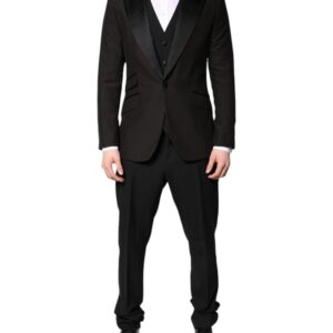 Black Single Breasted Formal 3 Piece Suit