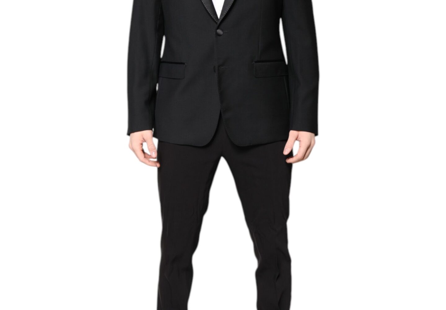 Black Wool Single Breasted Blazer Jacket - Jag Couture London