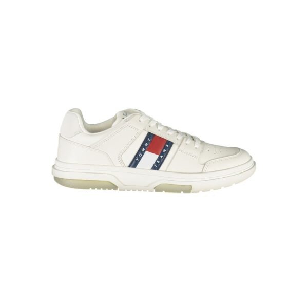 White Polyurethane Men Sneaker