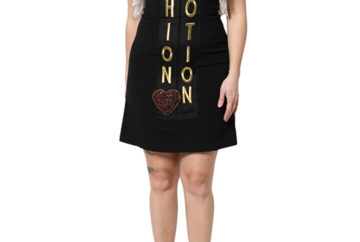 Black Fashion Devotion Embellish Mini Dress