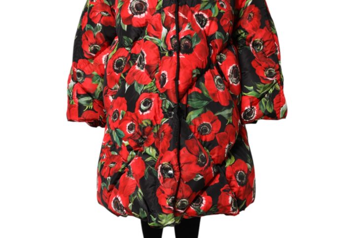 Multicolor Floral Full Zip Padded Jacket - Jag Couture London