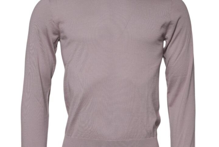 Brown Cashmere Knitted Men Pullover Sweater
