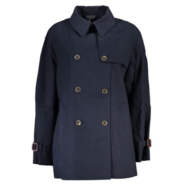 Blue Cotton Women’s Trench Coat