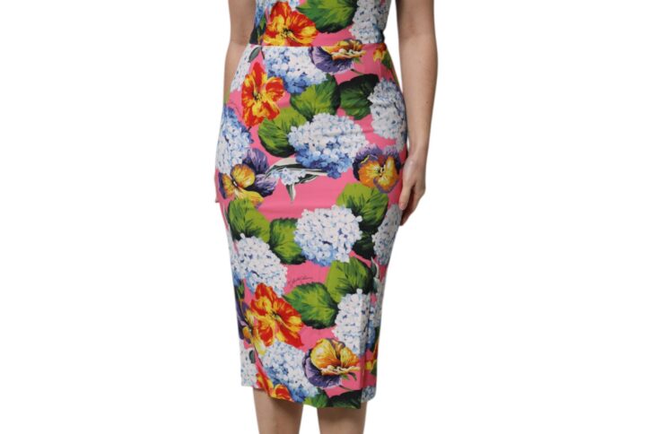 Multicolor Floral Sleeveless Sheath Dress