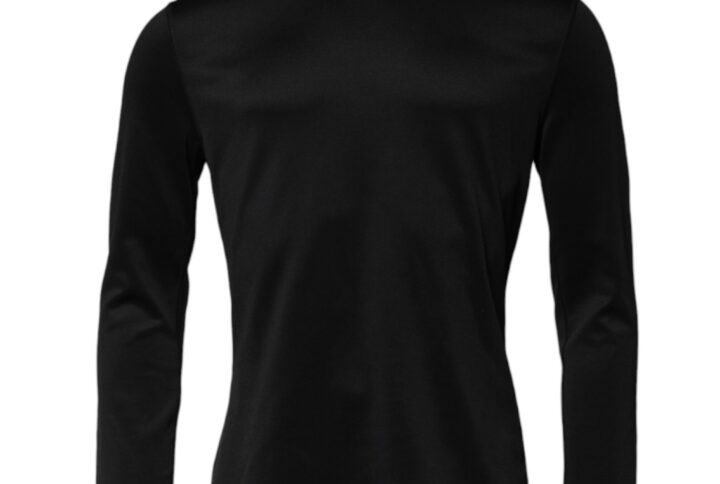 Black Polyester Turtleneck Pullover Sweater | Jag Couture London – New York