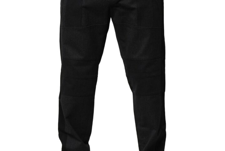 Black Cotton Dress Slim Formal Pants | Jag Couture London – New York
