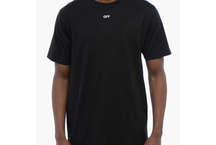 Black Cotton ARROW Crew-neck T-shirt - Jag Couture London
