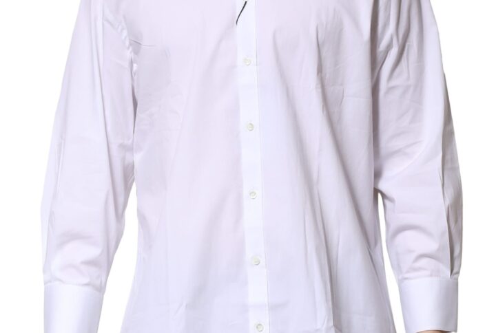 White GOLD Long Sleeves Dress Formal Shirt | Jag Couture London – New York