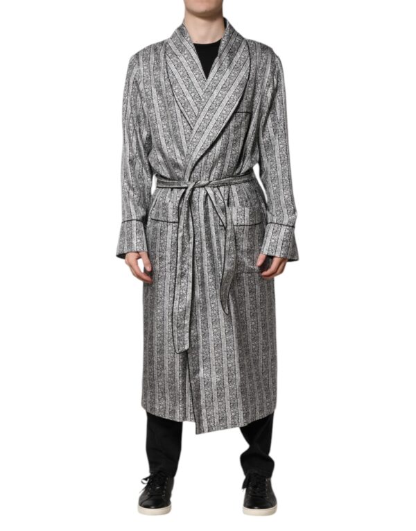 Multicolor Floral Robe Coat Wrap Jacket