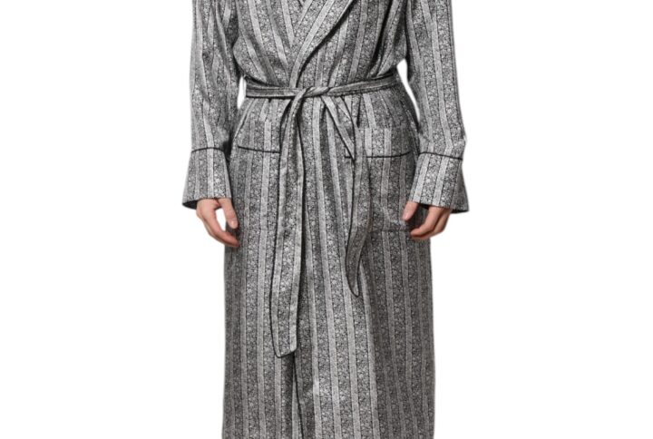 Multicolor Floral Robe Coat Wrap Jacket