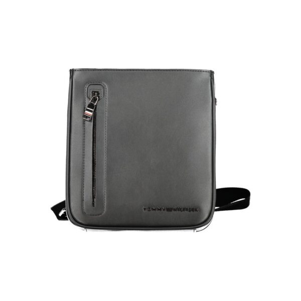 Black Polyurethane Men’s Shoulder Bag