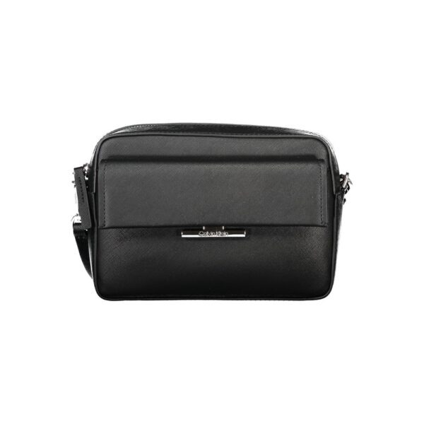 Black Polyurethane Women’s Shoulder Bag