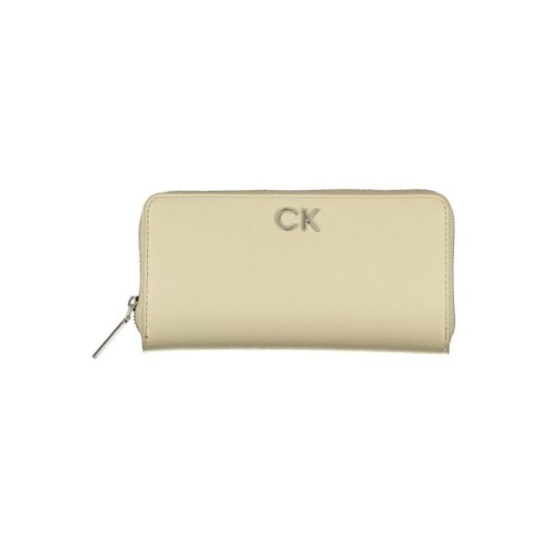Beige Polyurethane Women Wallet