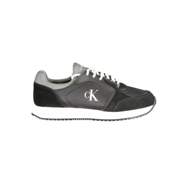 Black Polyurethane Men Sneaker