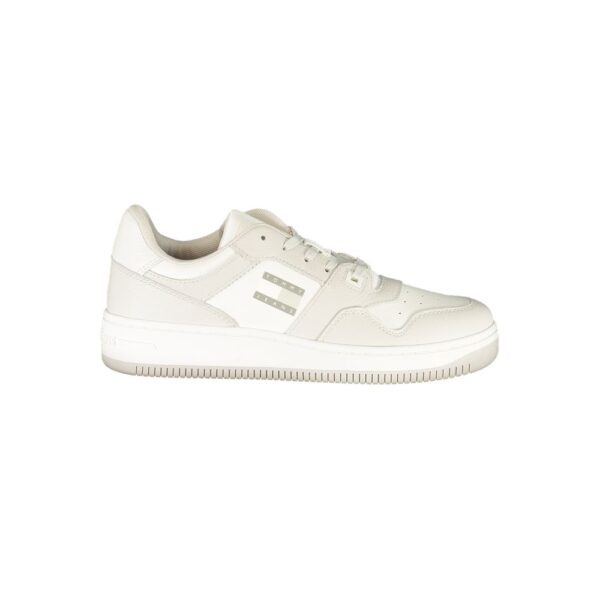 White Polyurethane Men Sneaker