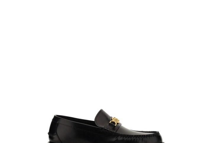 Black Calf Leather Bos Taurus Slip-On Loafers