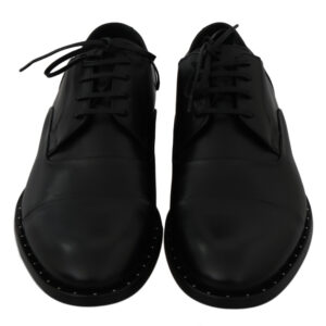 Black Leather Derby Formal Shoes