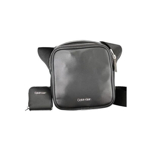 Black Polyurethane Men Shoulder Bag