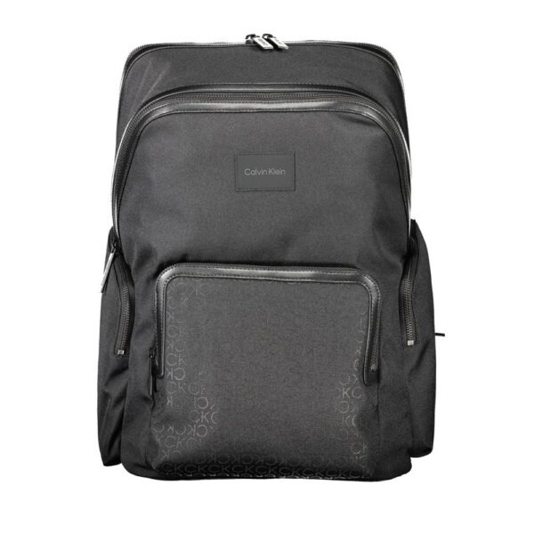Black Polyester Men’s Backpack