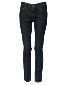 Blue Skinny Cotton Mid Waisted Denim Jeans