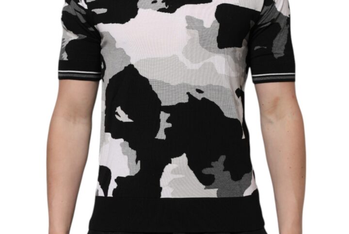 Multicolor Camouflage Collared Polo T-shirt
