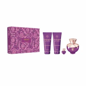 Versace Dylan Purple Eau De Perfume Spray 100ml Set 4 Pieces - Jag Couture London
