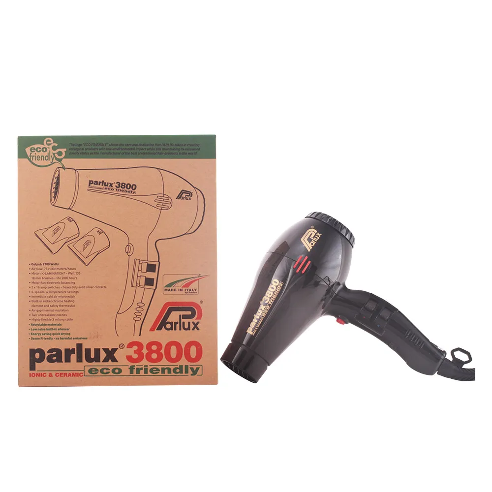 Parlux Hair Dryer 3800 Ionic Ceramic Black - Jag Couture London