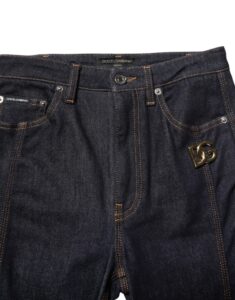 Black Cotton Mid Waist Bootcut Denim Jeans